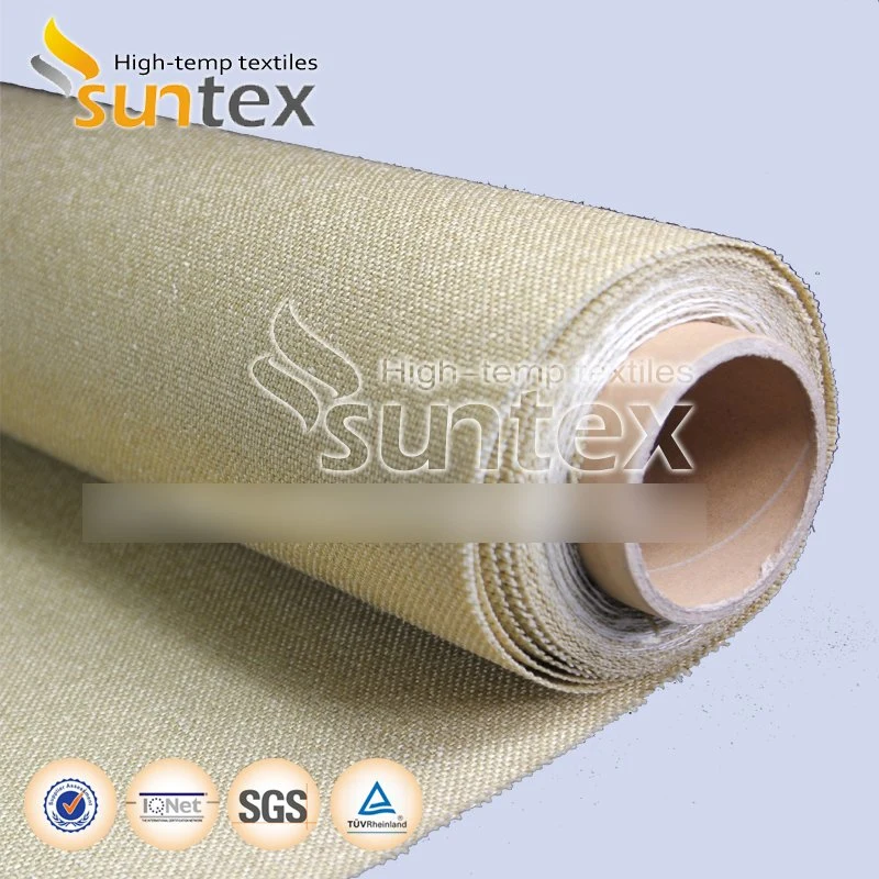 1200 Degrees C Vermiculite-Coated Fiberglass Fabric with Excellent Resistance to High Temperatures and Abrasion High Silica Fabric
