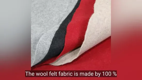 Wholesale 3mm Thick Organic Wool Felt for Bags Shoes and Crafts Customized Soft Wool Felt Fabric for Slippr 